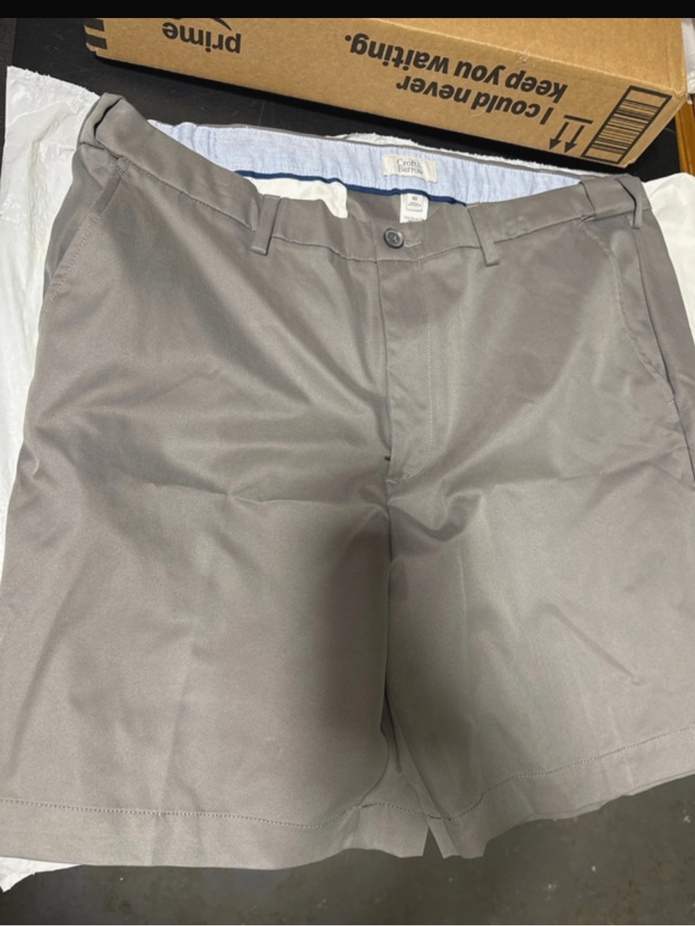 croft & barrow Gray Flat-Front Men’s Shorts
